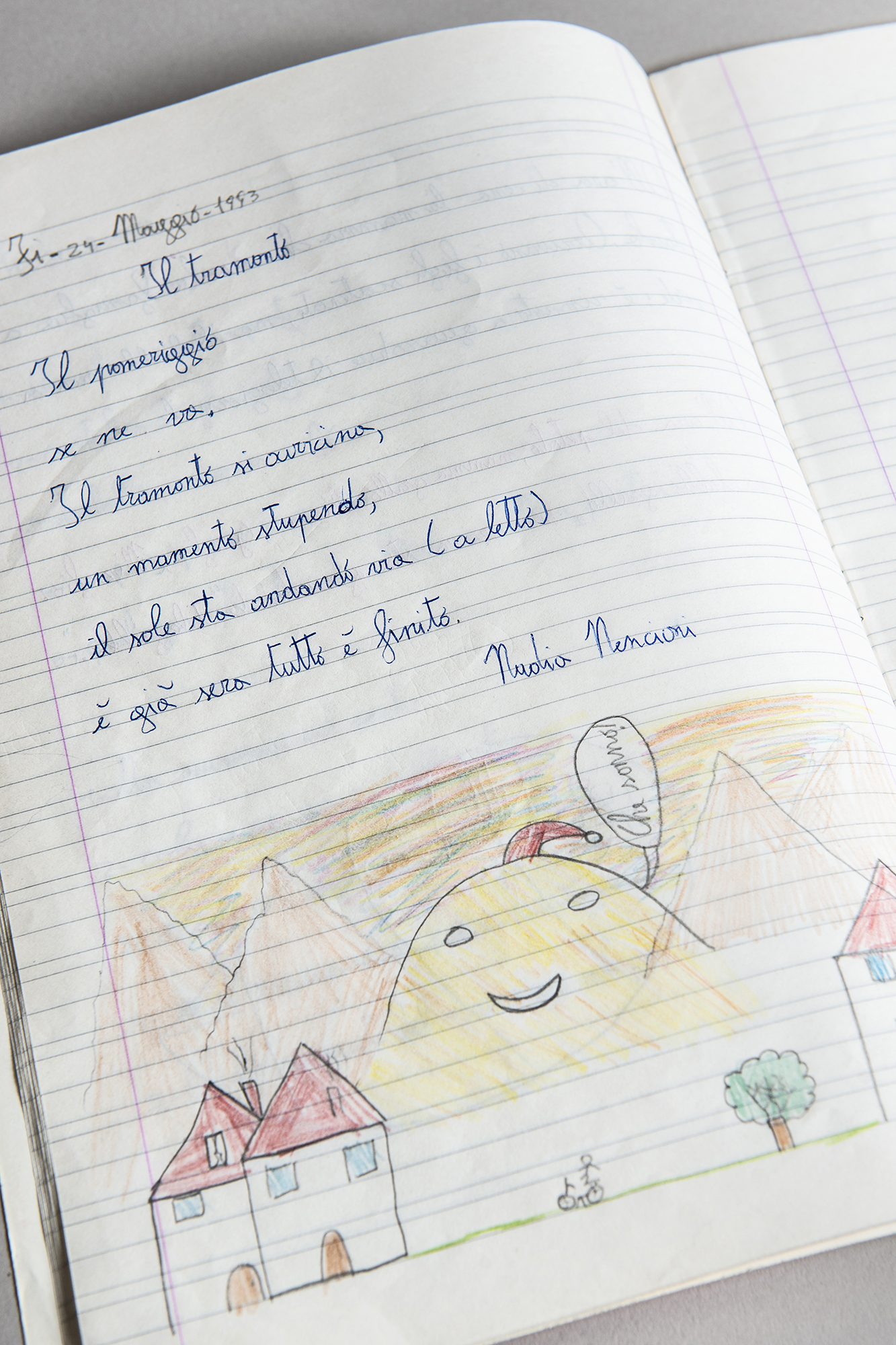 La poesia “ Il Tramonto “ scritta dalla piccola Nadia 3 giorni prima dell’esplosione della bomba. Gli inquirenti hanno chiamato “ Tramonto “ l’operazione che ha portato alla cattura di Matteo Messina Denaro, nel gennaio del 2023. UNAEZEROQUATTRO
